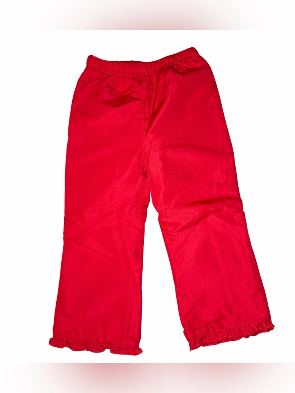 Girls Red Fleece Lined Outdoor Pants Size 4T Kids Snow Winter